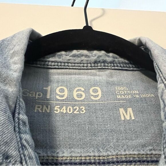 Men's GAP 1969 Blue Denim Shirt - Picture 3 of 4